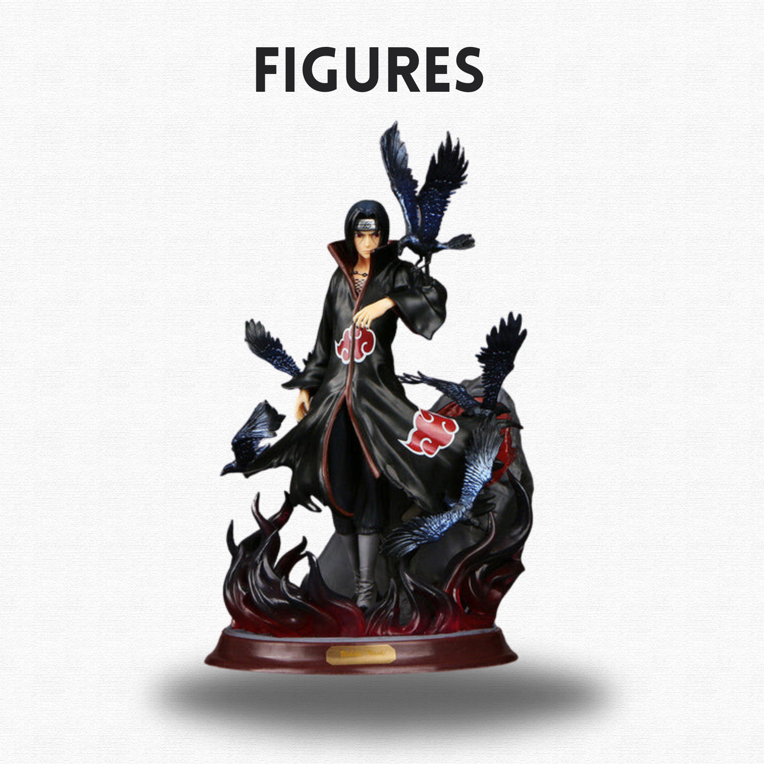 Itachi Uchiha figure from the anime series Naruto.