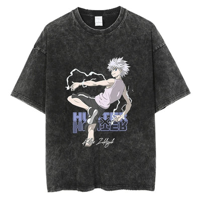 Killua Zoldyck "Zoldyck Assassin" Vintage Oversize Tee #05