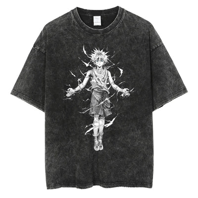 Killua Zoldyck "Electric Assassin" Vintage Oversize Tee #07