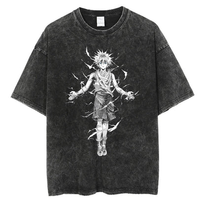 Killua Zoldyck "Electric Assassin" Vintage Oversize Tee #07