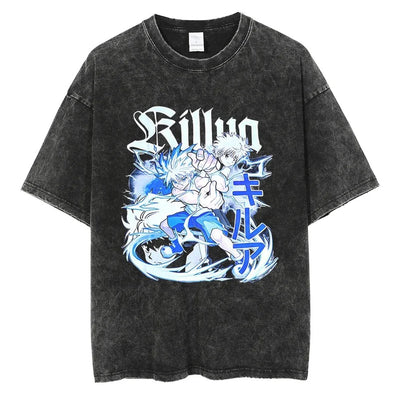 Killua Zoldyck "Godspeed Mode" Vintage Oversize Tee #02