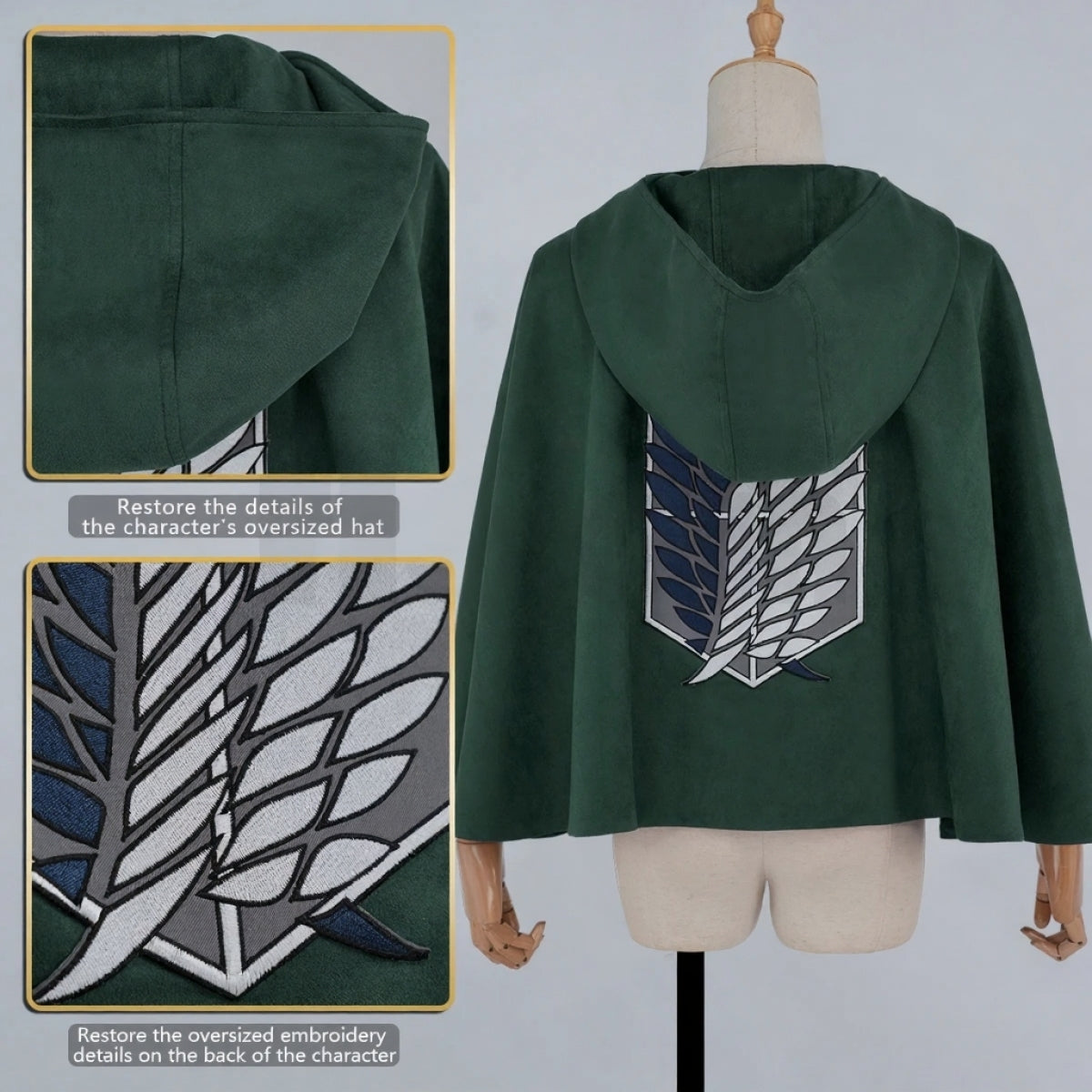 Levi Ackerman Survey Corps Cloak - Attack on Titan