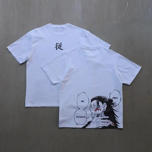 Suguru Geto Jujutsu Kaisen White Manga T-Shirt front product view