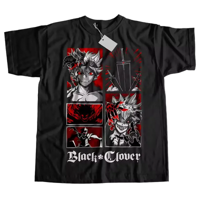 Black Clover "Asta Red Grid" Graphic T-Shirt