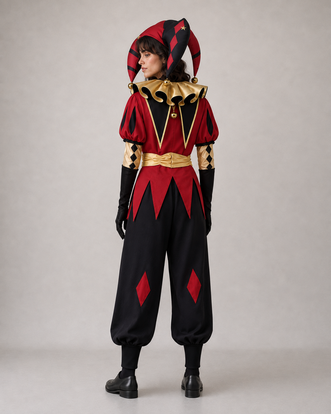 Pierrot Harlequin Cosplay Circus Costume