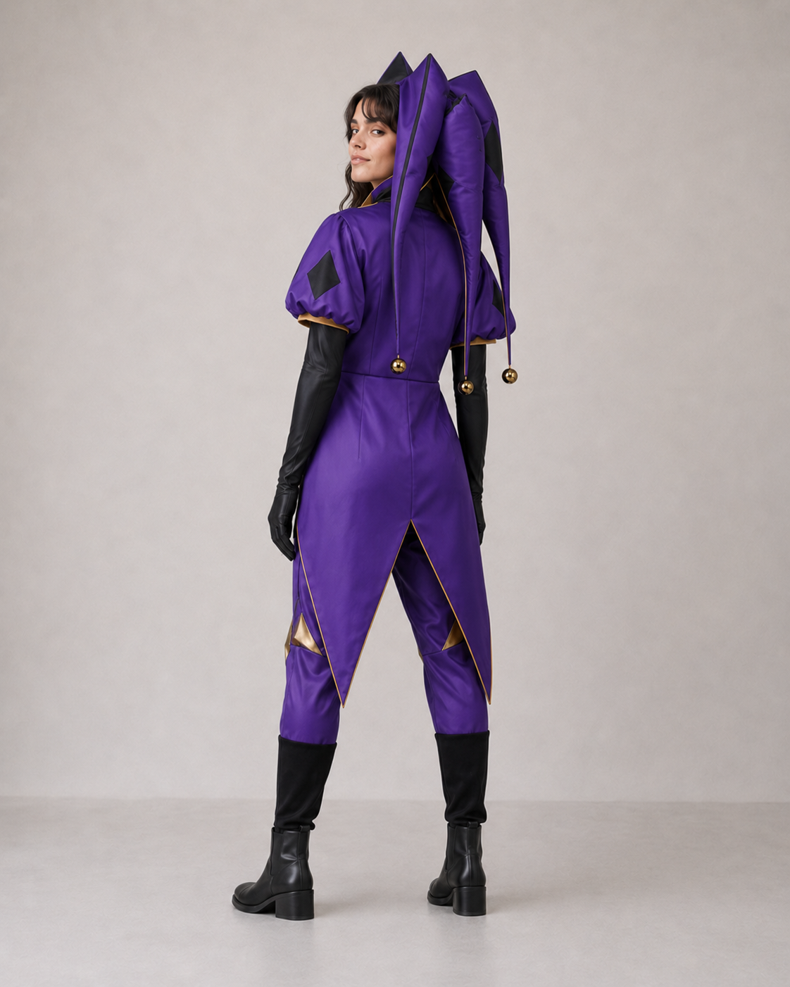 Pierrot Harlequin Cosplay Circus Costume