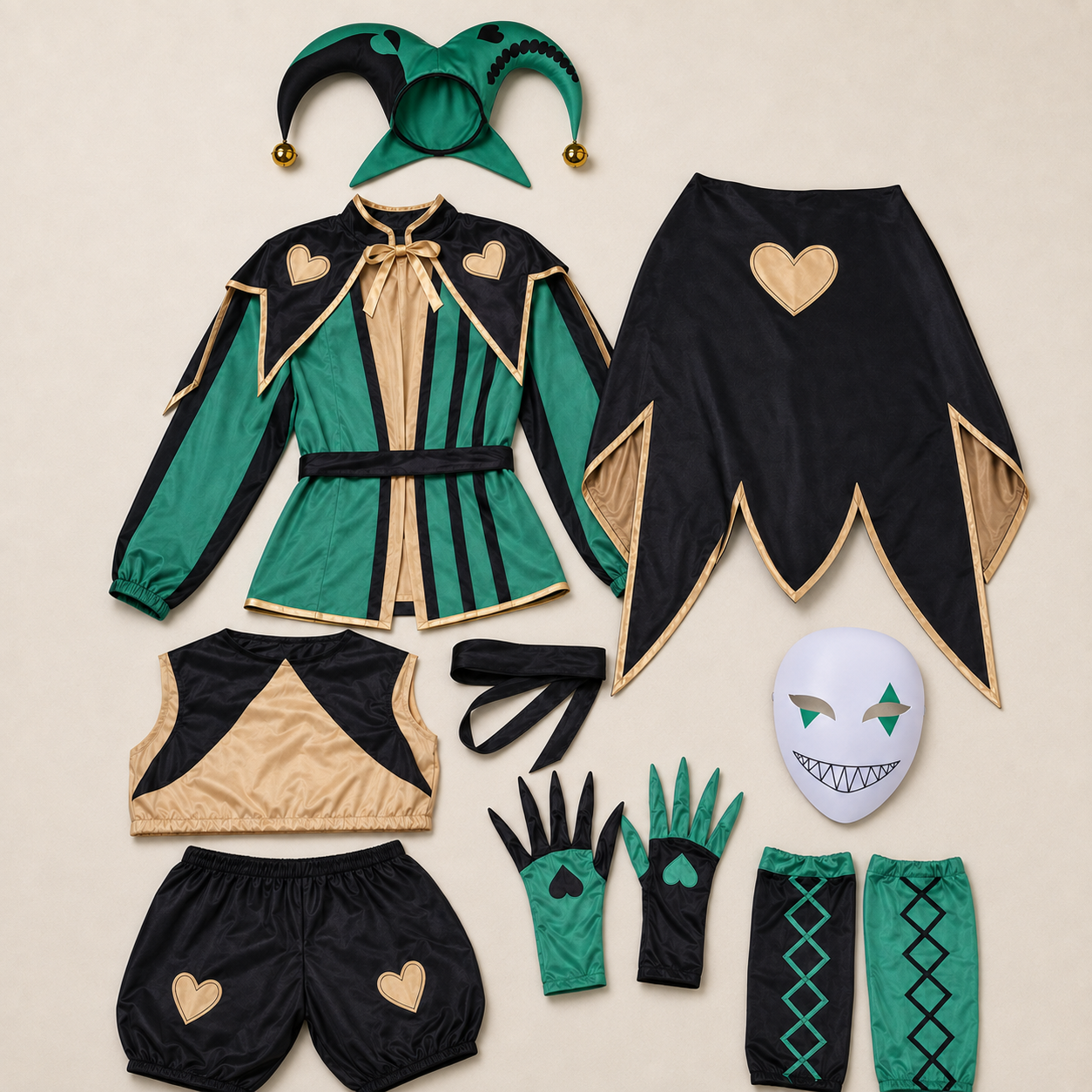 Pierrot Harlequin Cosplay Circus Costume