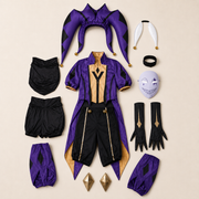 Pierrot Harlequin Cosplay Circus Costume