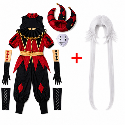Pierrot Harlequin Cosplay Circus Costume