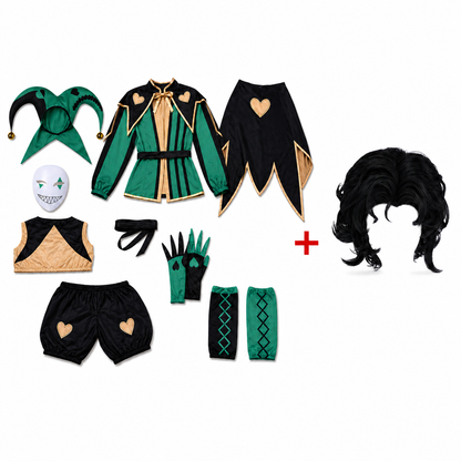 Pierrot Harlequin Cosplay Circus Costume
