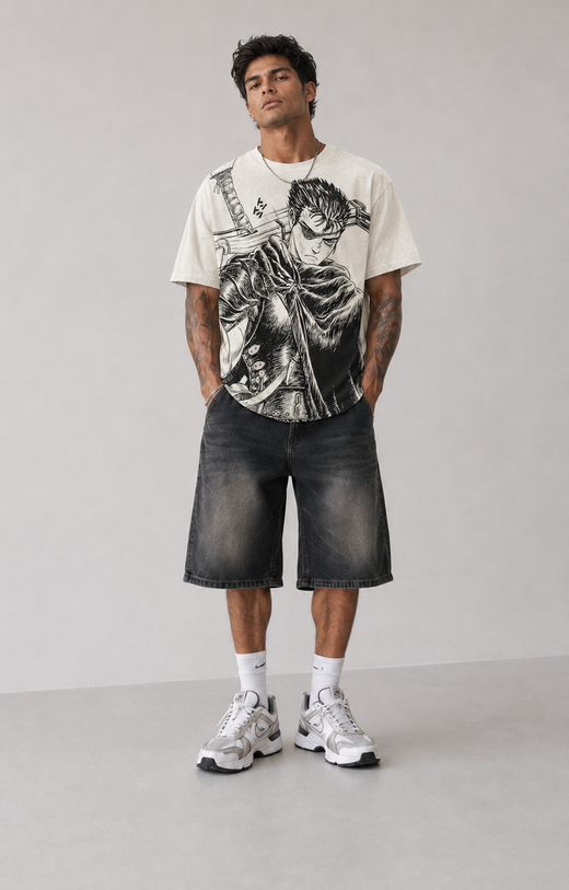 Berserk Guts Black Swordsman Oversized T-Shirt