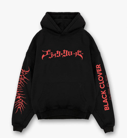 Black Clover "Red Logo" Streetwear Hoodie