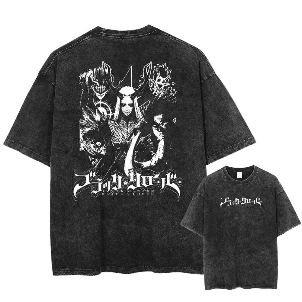 Black Clover "Dark Triad" Acid Wash Tee