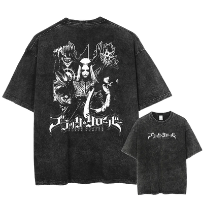 Black Clover "Dark Triad" Acid Wash Tee