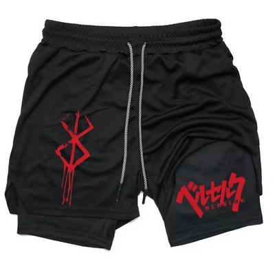 Berserk Double Layer Gym Shorts