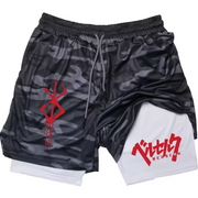 Berserk Double Layer Gym Shorts