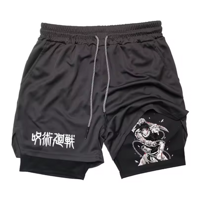 JJK Double Layer Gym Shorts