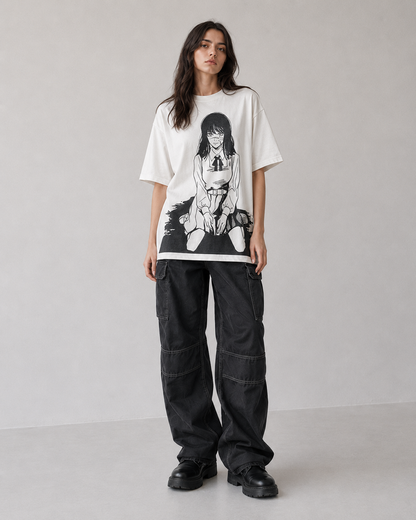 Makima Chainsaw Man White Manga T-Shirt product image 3