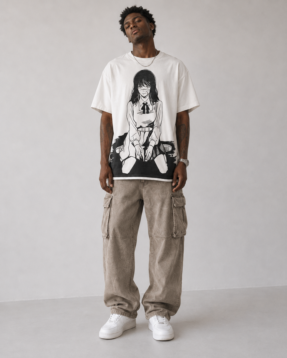 Makima Chainsaw Man White Manga T-Shirt product image 2