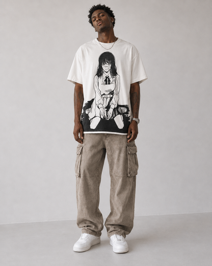 Makima Chainsaw Man White Manga T-Shirt product image 2