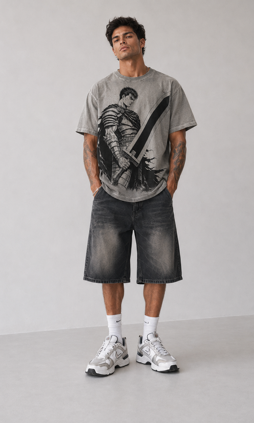 Berserk Guts Armored Warrior Oversized T-Shirt