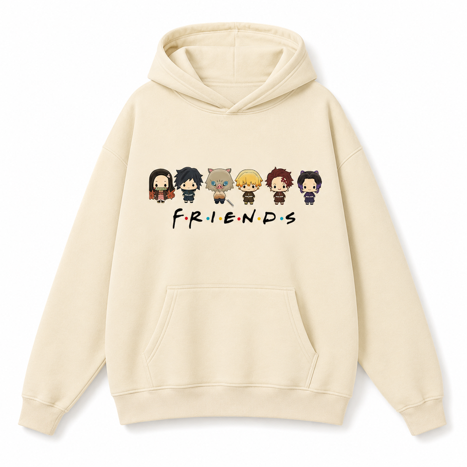 Demon Slayer Cream Anime Hoodie Collection