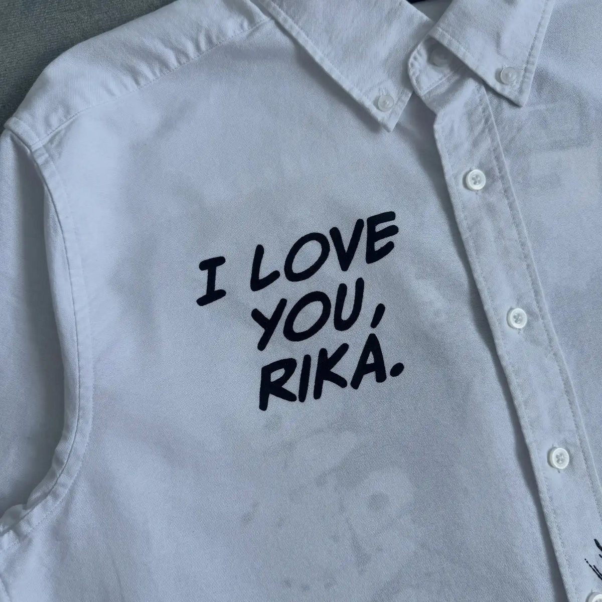 Yuta "I Love You, Rika" Button-Down Shirt