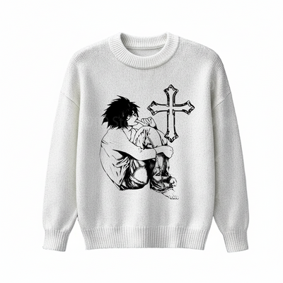 L Death Note Knitted Sweater