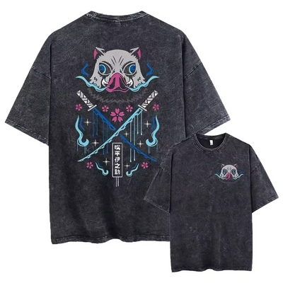 Inosuke Hashibira "Dual Blades" Vintage T-shirt #03