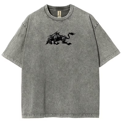 Black Clover "Captain Yami" Acid Wash T-Shirt (Front & Back)