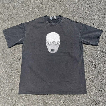 Jujutsu Kaisen Mask & Manga Scene Vintage T-Shirt front product view
