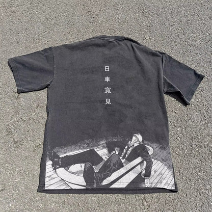 Jujutsu Kaisen Mask & Manga Scene Vintage T-Shirt back graphic view