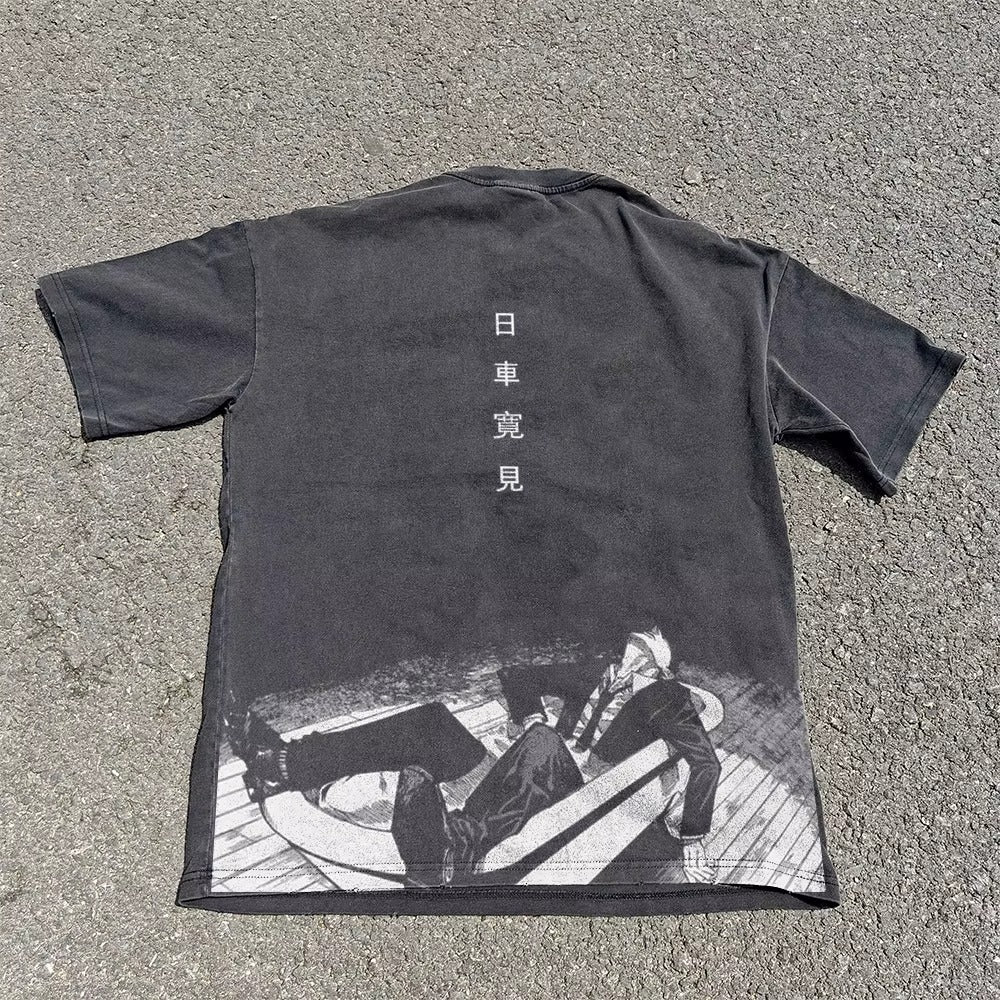 Nanami Kento Jujutsu Kaisen Vintage T-Shirt back graphic view