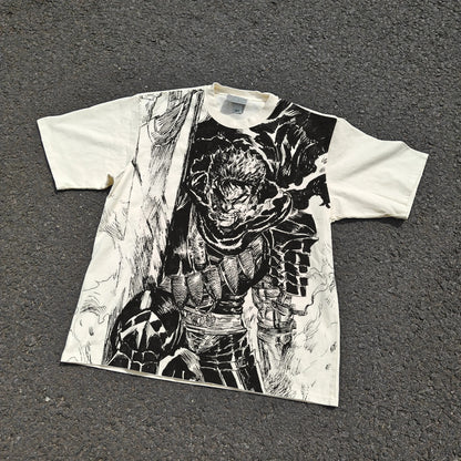 Berserk Guts Berserker Armor oversized T-shirt front graphic view