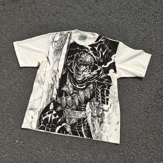 Berserk Guts Berserker Armor oversized T-shirt front graphic view