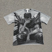 Berserk Guts Seated Manga Oversized T-Shirt