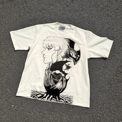 Berserk Guts & Griffith Split Portrait Oversized T-Shirt