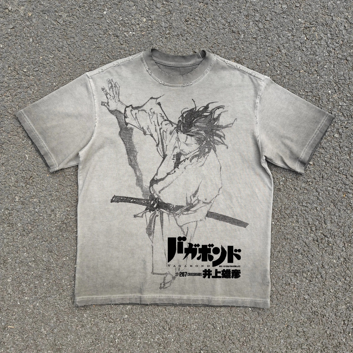 Musashi Miyamoto Vagabond vintage oversized T-shirt front graphic view