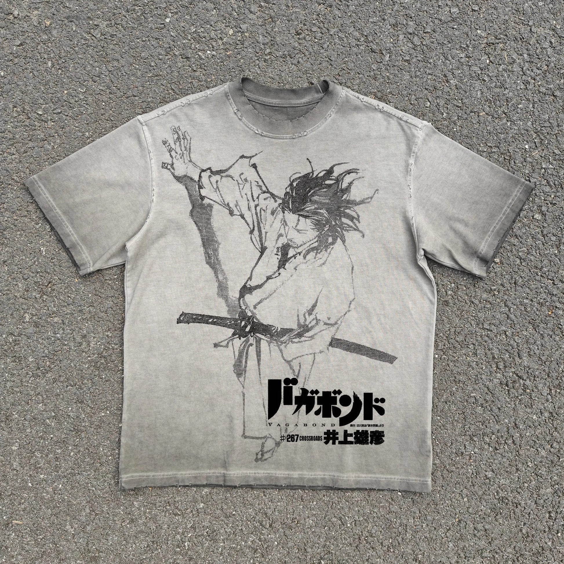 Musashi Miyamoto Vagabond vintage oversized T-shirt front graphic view