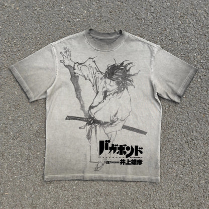 Musashi Miyamoto Vagabond vintage oversized T-shirt front graphic view