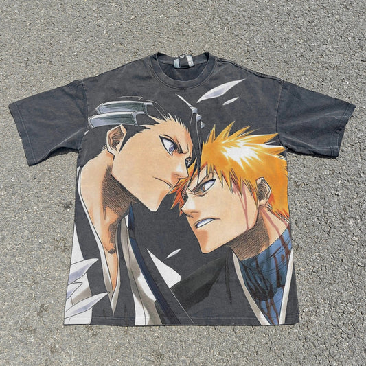 Bleach Ichigo Rivals Oversized Graphic T-Shirt front graphic product view