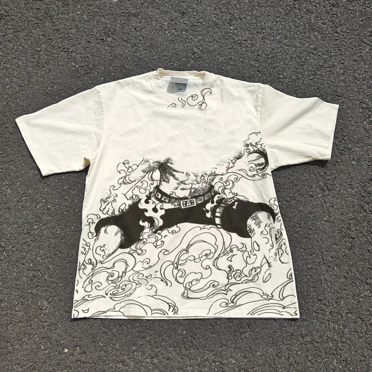 Luffy Gear Fifth State One Piece Oversized T-Shirt front manga graphic