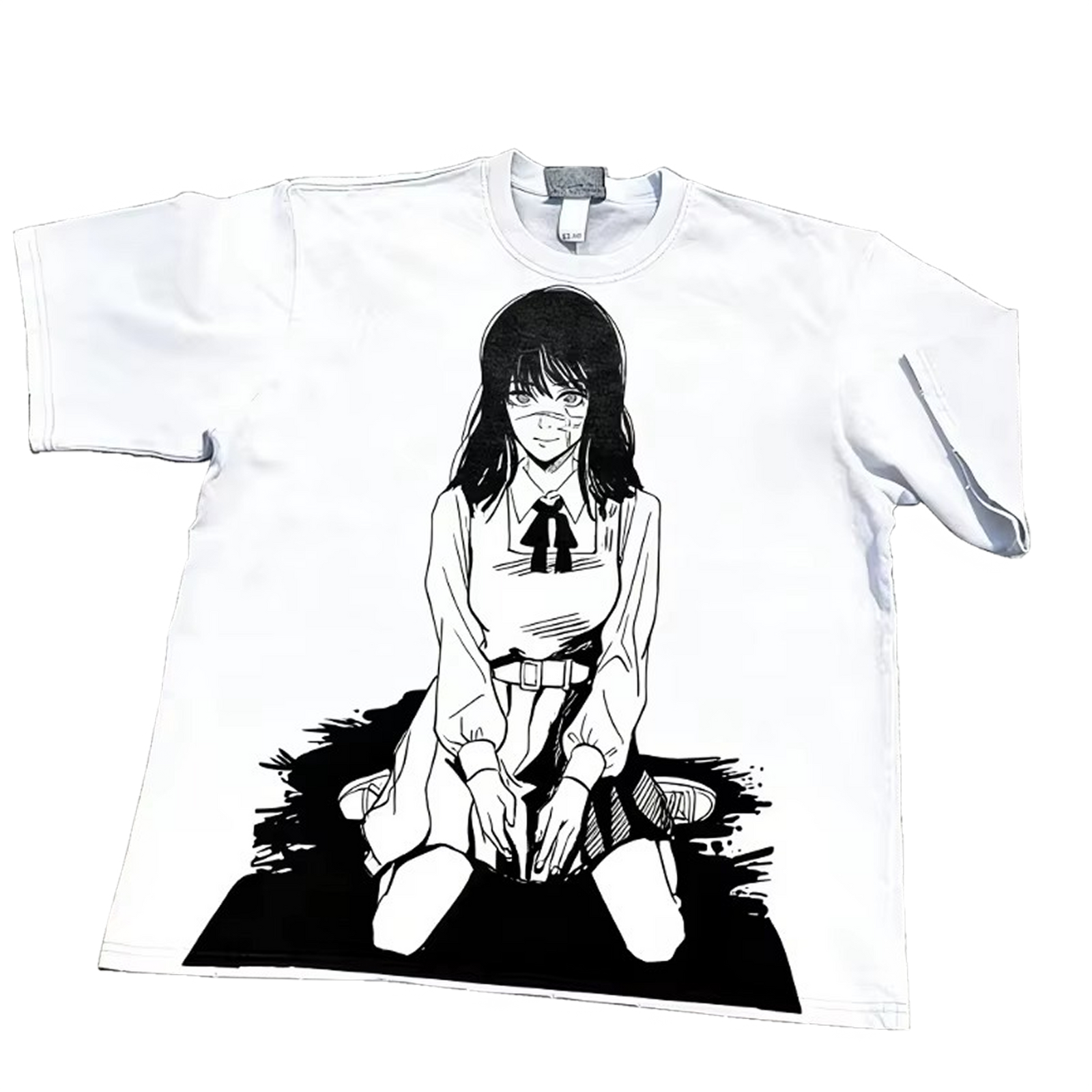Makima Chainsaw Man White Manga T-Shirt
