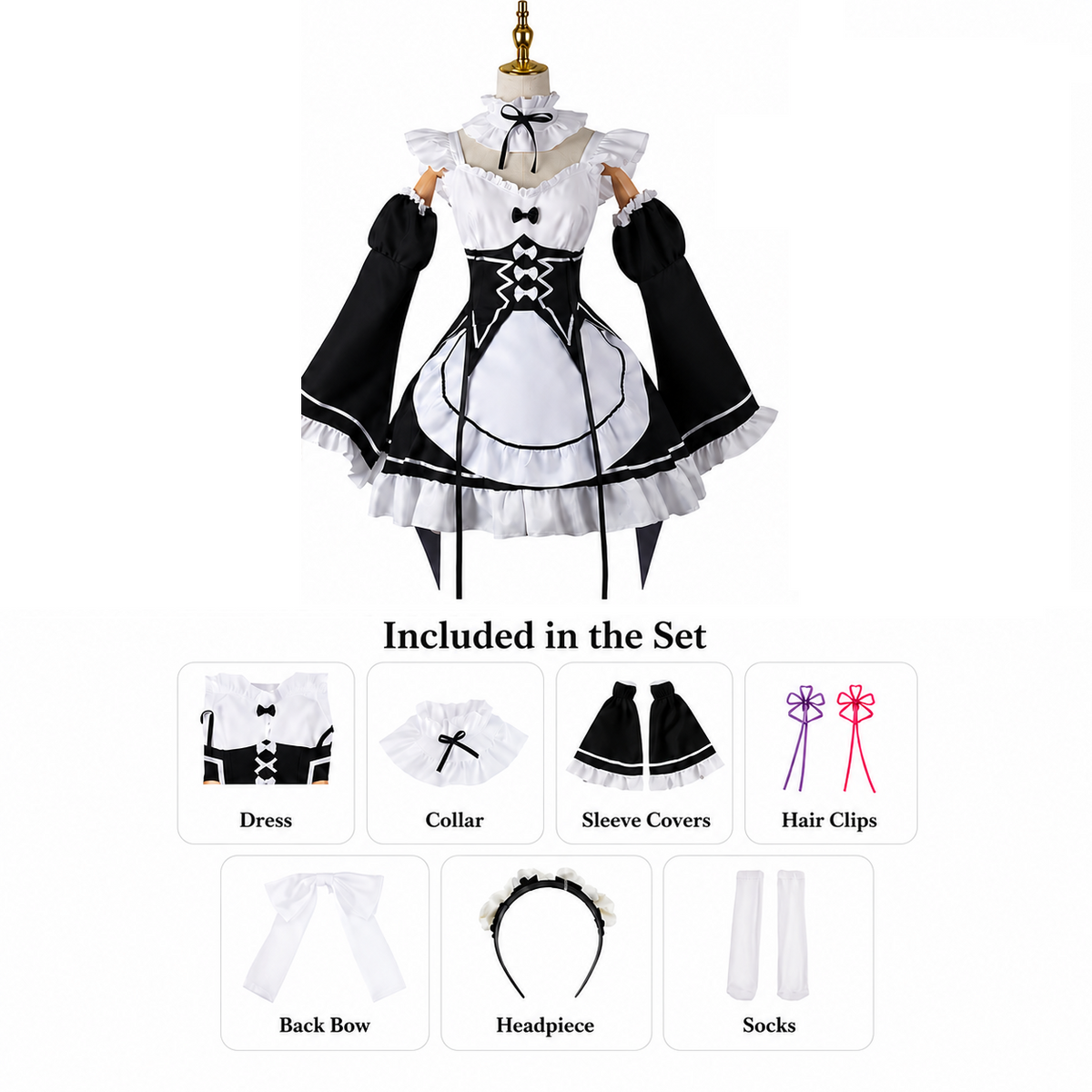 Re:Zero Rem & Ram Maid Cosplay