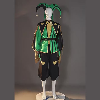 Pierrot Harlequin Cosplay Circus Costume