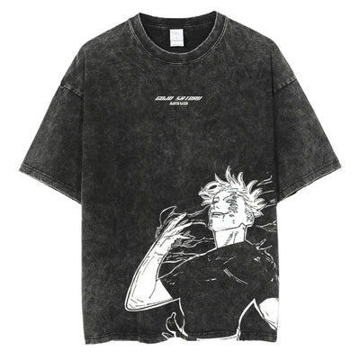Satoru Gojo Asymmetrical Vintage Tee