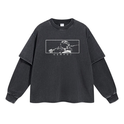 Rengoku Flame Hashira Double Sleeve Tee