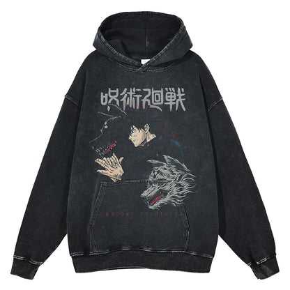 Megumi Fushiguro "Ten Shadows" Vintage Hoodie #01