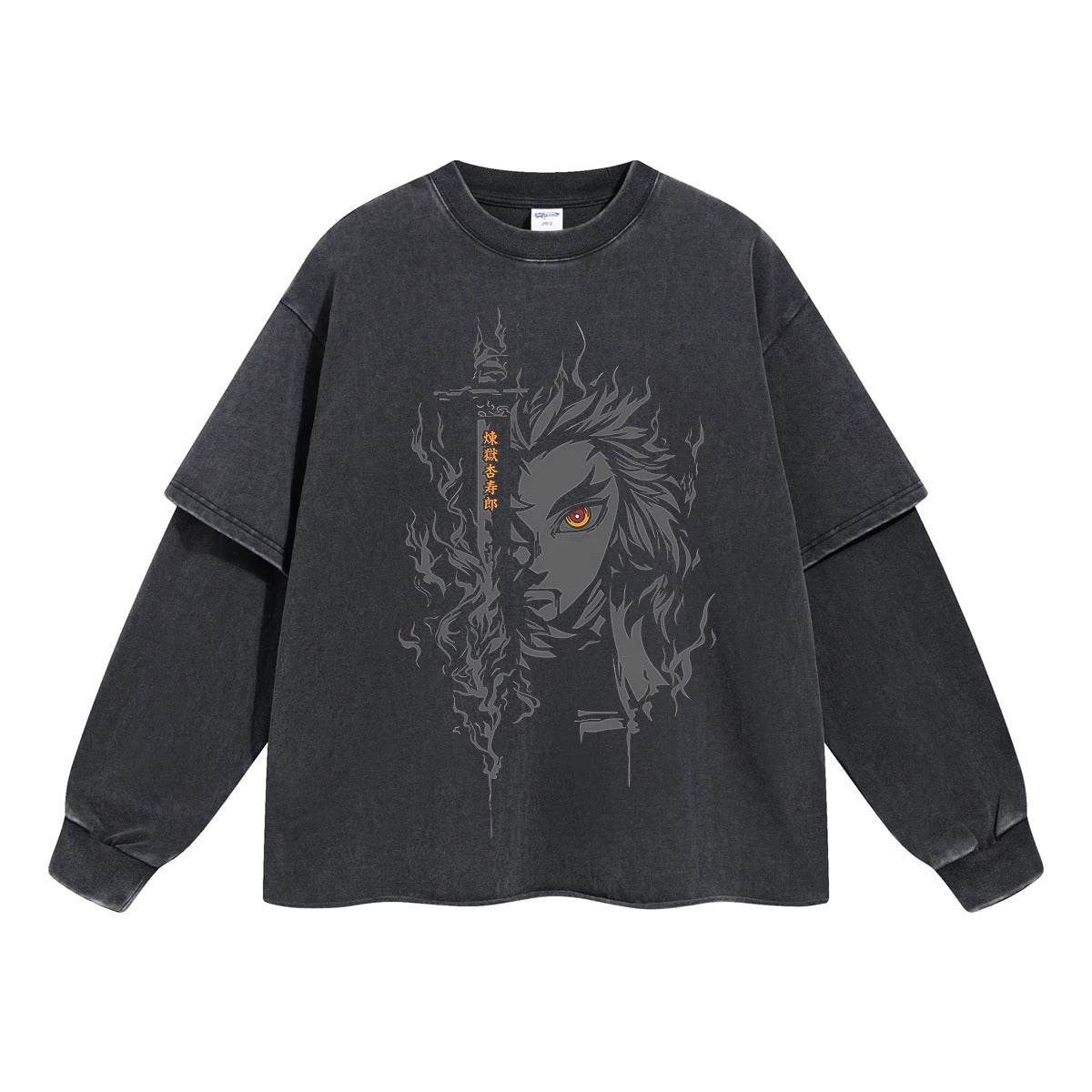 Rengoku Flame Hashira Double Sleeve Tee