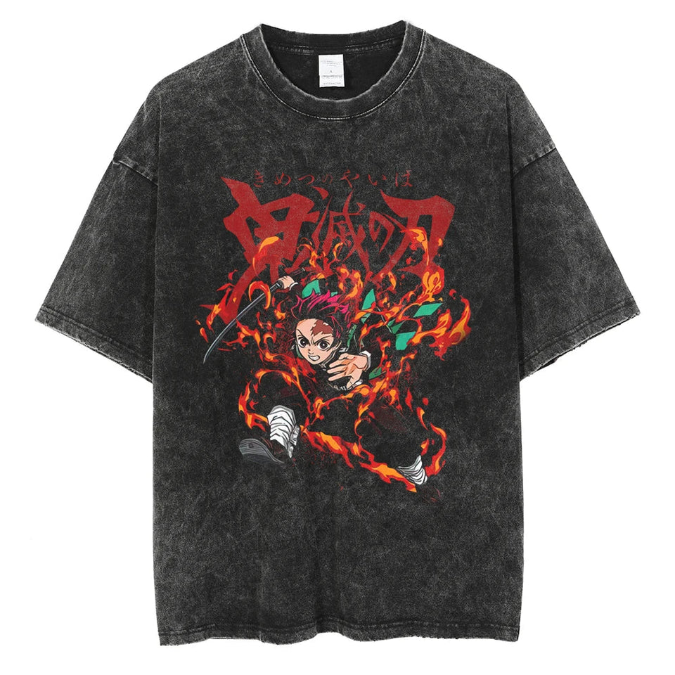 Tanjiro Kamado "Demon Slayer Mark" Vintage T-shirt #03